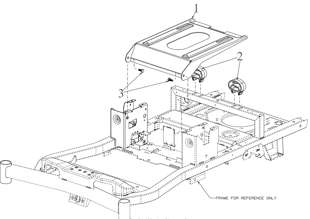 Seat Adjustment Diagram and Parts List for ZT2-54KW (17RIEACI010)(2019) Cub Cadet Lawn Tractor